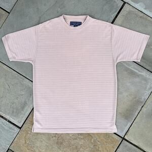 Vintage 90s Pale Pink Lightweight Striped T-Shirt